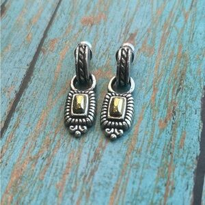 Brighton Silver and Gold-Toned Dangle Earrings